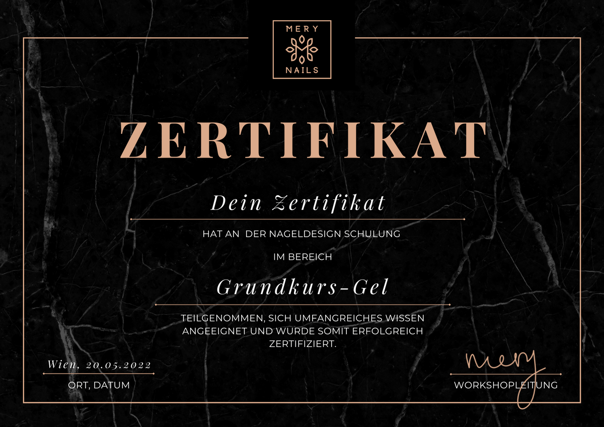 Nageldesign Komplettausbildung — 20 Tage, mit Zertifikat