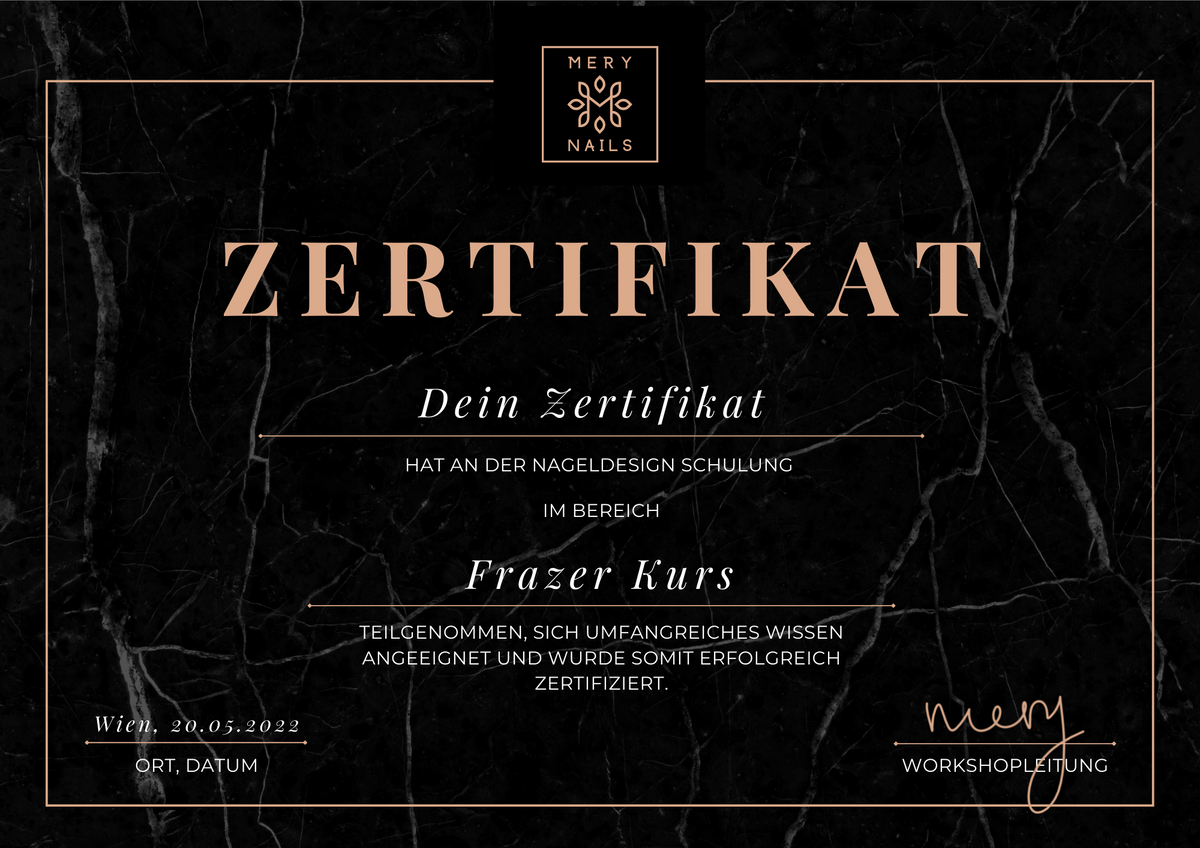 Nageldesign Aufbaukurs — 5 Tage, mit Zertifikat
